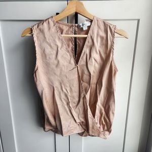 Amour Vert 100% Silk Blush Pink Tank Blouse Small